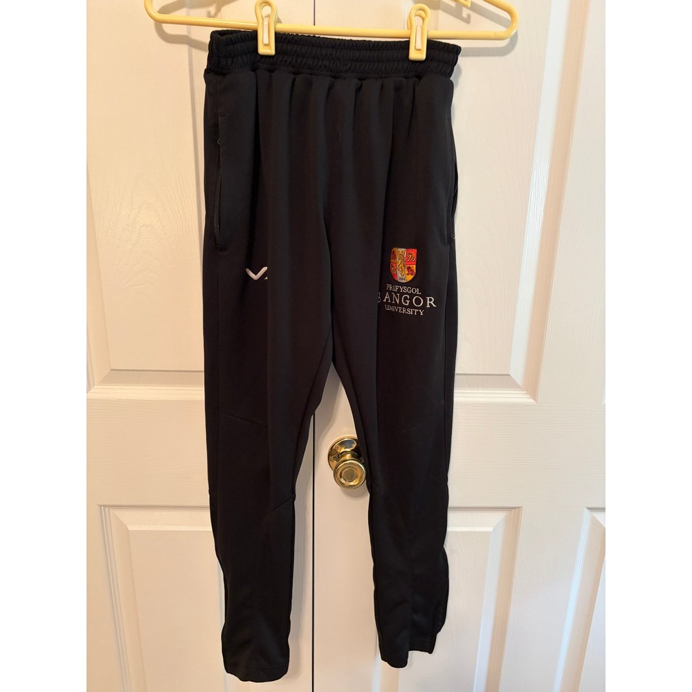 Vici Bangor University Track Pants Black Zipper Pockets Ankle Zip Joggers Small